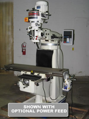 X=35" - Y=12" - Z=16" MAGNA ... VERTICAL MILL (16 Speed)